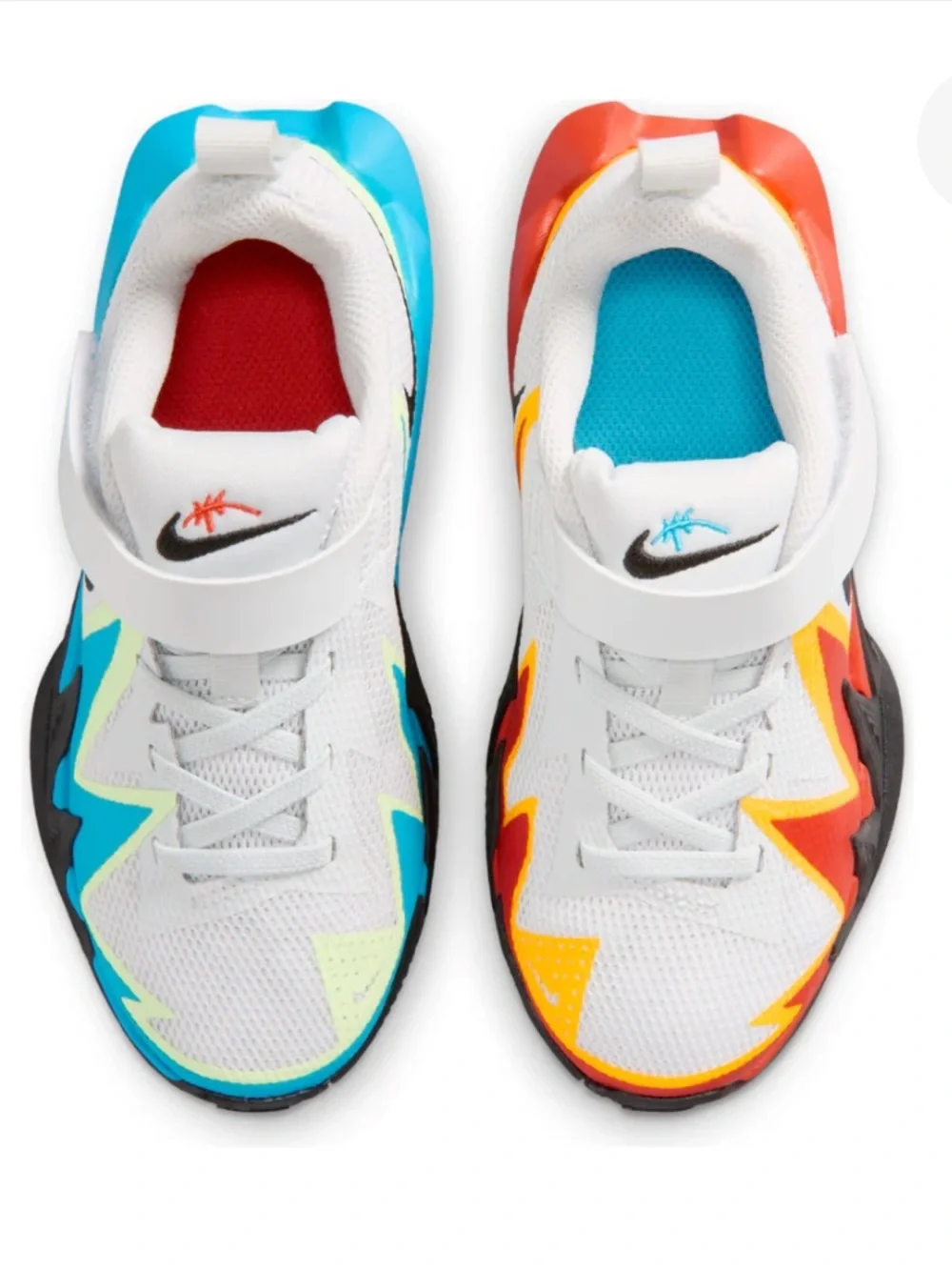 Nike Kids Dynamite Sneakers in White with Red and Blue Accents